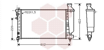 VAN WEZEL Vízhűtő 09002117_VW