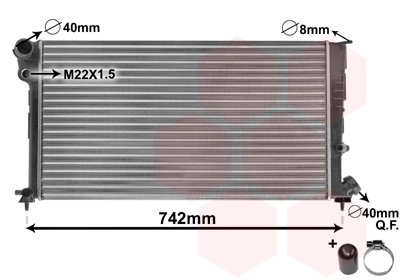 VAN WEZEL Vízhűtő 09002137_VW