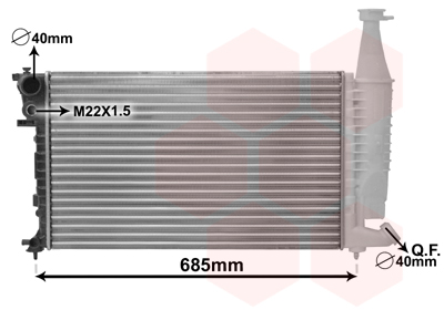 VAN WEZEL Vízhűtő 09002140_VW