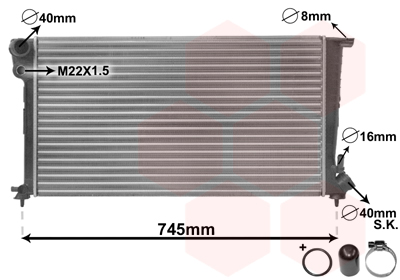 VAN WEZEL Vízhűtő 09002151_VW