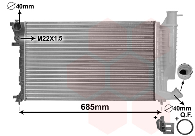 VAN WEZEL Vízhűtő 09002155_VW