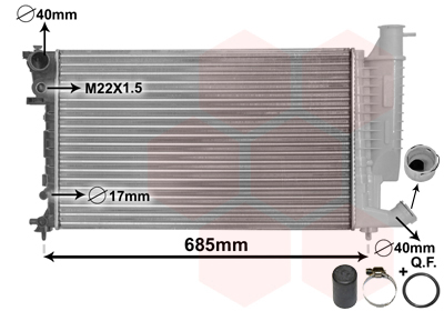 VAN WEZEL Vízhűtő 09002157_VW