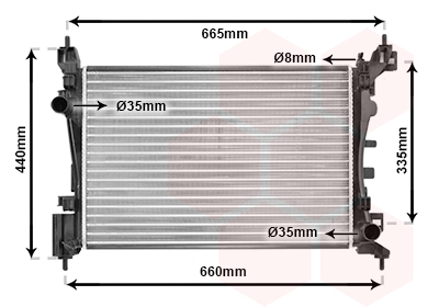 VAN WEZEL Vízhűtő 09002261_VW