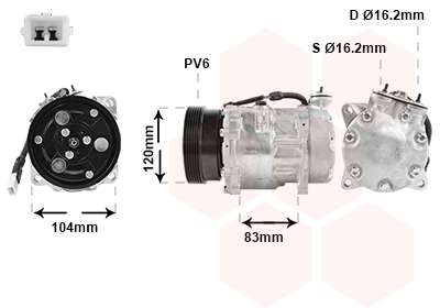 VAN WEZEL Klímakompresszor 0900K175_VW