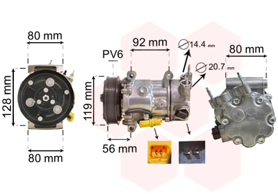 VAN WEZEL Klímakompresszor 0900K255_VW