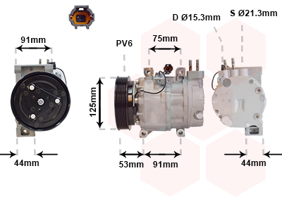 VAN WEZEL Klímakompresszor 1300K259_VW