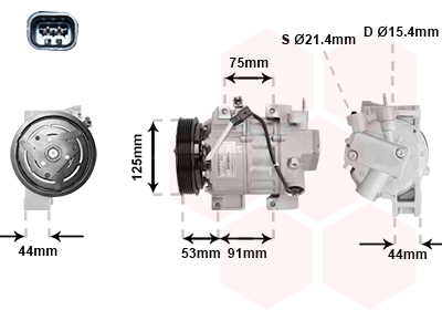 VAN WEZEL Klímakompresszor 1300K335_VW