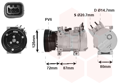 VAN WEZEL Klímakompresszor 1300K429_VW