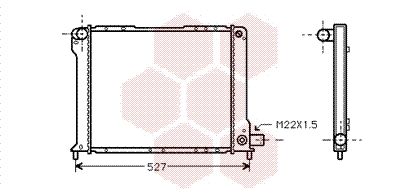 VAN WEZEL Vízhűtő 17002080_VW