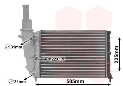 VAN WEZEL Vízhűtő 17002138_VW