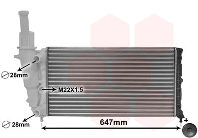 VAN WEZEL Vízhűtő 17002140_VW