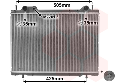 VAN WEZEL Vízhűtő 17002185_VW