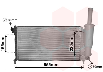 VAN WEZEL Vízhűtő 17002218_VW