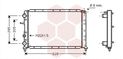 VAN WEZEL Vízhűtő 17002236_VW