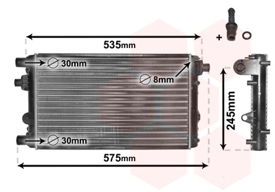 VAN WEZEL Vízhűtő 17002239_VW