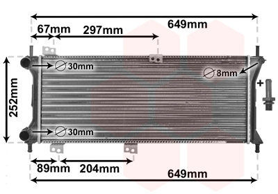 VAN WEZEL Vízhűtő 17002258_VW