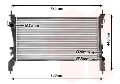 VAN WEZEL Vízhűtő 17002380_VW