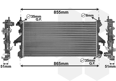 VAN WEZEL Vízhűtő 17002453_VW