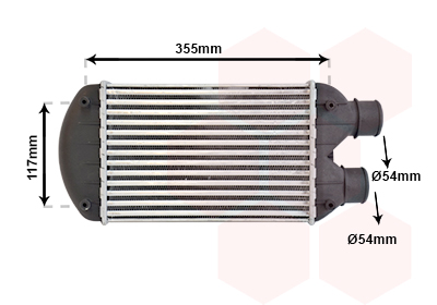 VAN WEZEL Töltőlevegő hűtő 17004267_VW