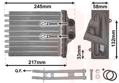 VAN WEZEL Fűtőradiátor 17006350_VW