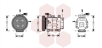 VAN WEZEL Klímakompresszor 1700K031_VW