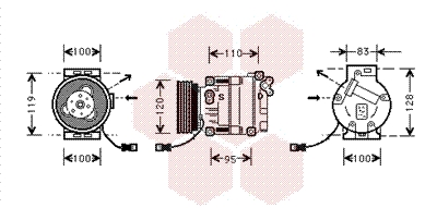 VAN WEZEL Klímakompresszor 1700K034_VW