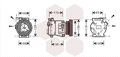 VAN WEZEL Klímakompresszor 1700K035_VW