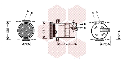 VAN WEZEL Klímakompresszor 1700K086_VW