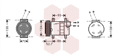 VAN WEZEL Klímakompresszor 1700K088_VW