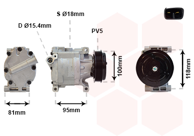 VAN WEZEL Klímakompresszor 1700K090_VW