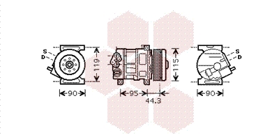 VAN WEZEL Klímakompresszor 1700K330_VW