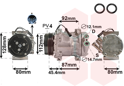 VAN WEZEL Klímakompresszor 1700K366_VW