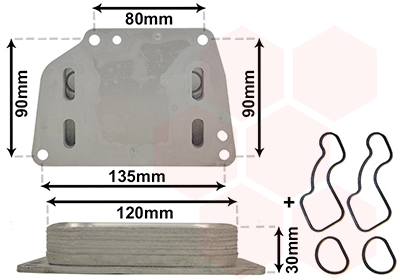VAN WEZEL Olajhűtő 17013705_VW