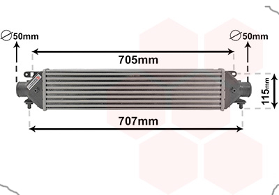 VAN WEZEL Töltőlevegő hűtő 17014708_VW