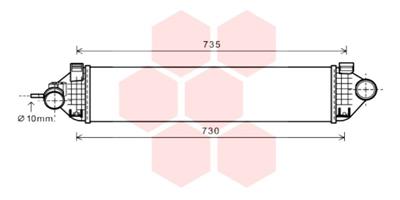 VAN WEZEL Töltőlevegő hűtő 18004473_VW