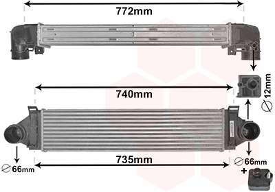 VAN WEZEL Töltőlevegő hűtő 18004481_VW