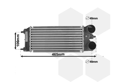 VAN WEZEL Töltőlevegő hűtő 18004701_VW