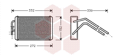 VAN WEZEL Fűtőradiátor 18006291_VW