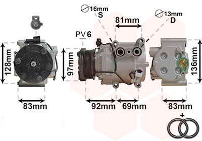 VAN WEZEL Klímakompresszor 1800K171_VW