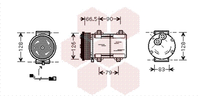 VAN WEZEL Klímakompresszor 1800K276_VW