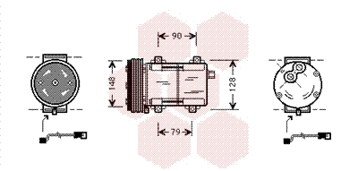 VAN WEZEL Klímakompresszor 1800K283_VW