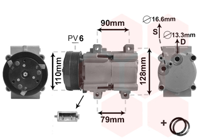 VAN WEZEL Klímakompresszor 1800K284_VW