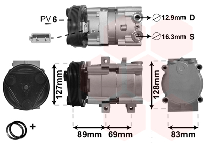 VAN WEZEL Klímakompresszor 1800K322_VW