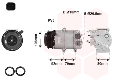 VAN WEZEL Klímakompresszor 1800K415_VW