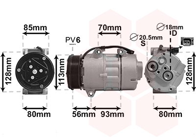 VAN WEZEL Klímakompresszor 1800K416_VW