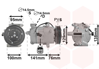 VAN WEZEL Klímakompresszor 1800K417_VW