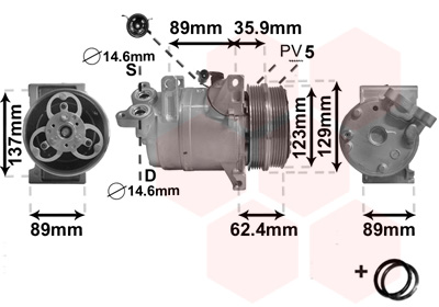 VAN WEZEL Klímakompresszor 1800K433_VW