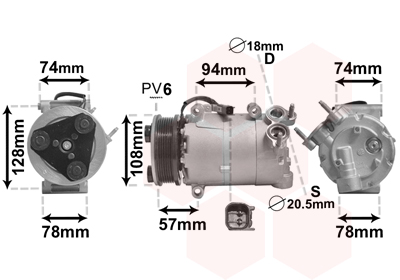 VAN WEZEL Klímakompresszor 1800K450_VW