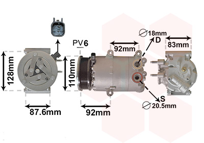 VAN WEZEL Klímakompresszor 1800K477_VW