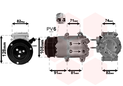 VAN WEZEL Klímakompresszor 1800K498_VW